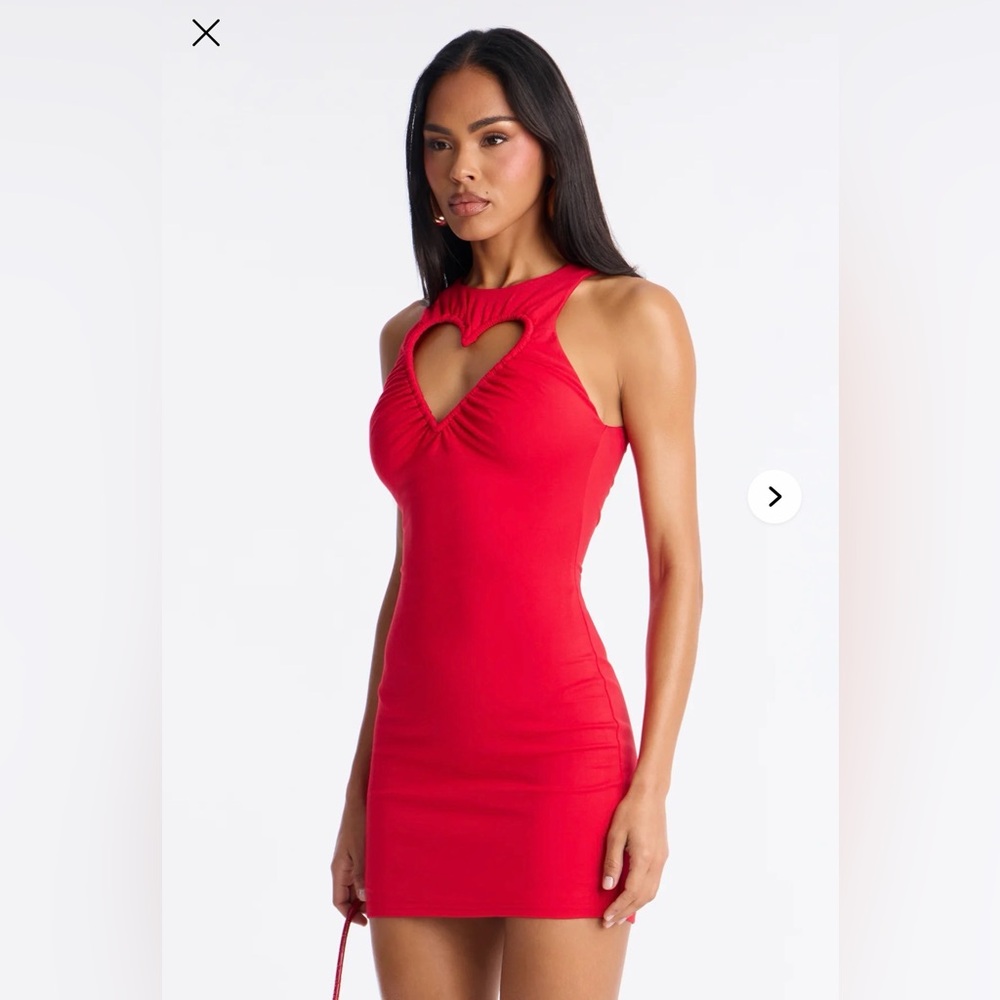 Fashion Nova ♥️ Elegant Red Heart Cutout Dress